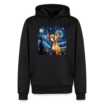 Chihuahua Sternennacht - Männer Premium Bio Hoodie - Schwarz - Vorne - Nico (187cm)