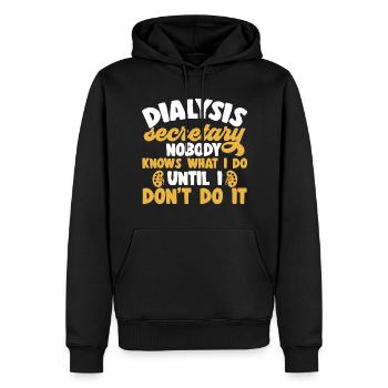 Secrétaire de dialyse Spécialiste de la dialyse - Sweat à capuche Premium bio Homme - noir - Devant - Nico (187cm)