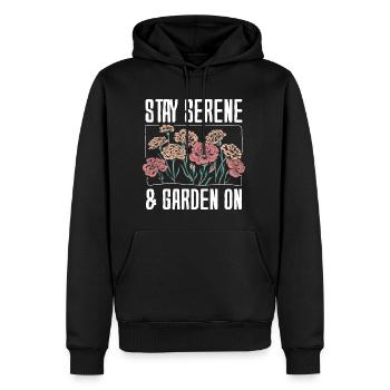 Landschaftsgärtner - Männer Premium Bio Hoodie - Schwarz - Vorne - Nico (187cm)