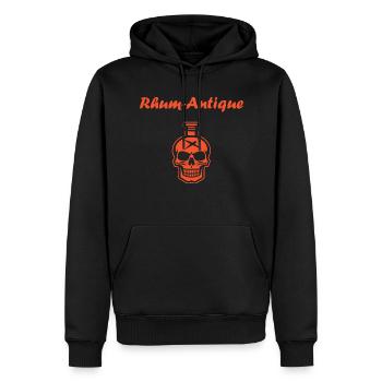 Rhum - Sweat à capuche Premium bio Homme - noir - Devant - Nico (187cm)