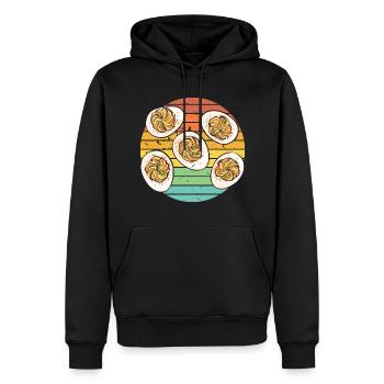 Stuffed Eggs Deviled Eggs - Men’s Premium Organic Hoodie - black - Front - Nico (187cm)