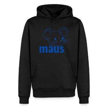 Maus - T Shirt mit einer süßen Maus! - Männer Premium Bio Hoodie - Schwarz - Vorne - Nico (187cm)