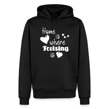 Zuhause in Freising - Home is where Freising is - Männer Premium Bio Hoodie - Schwarz - Vorne - Nico (187cm)