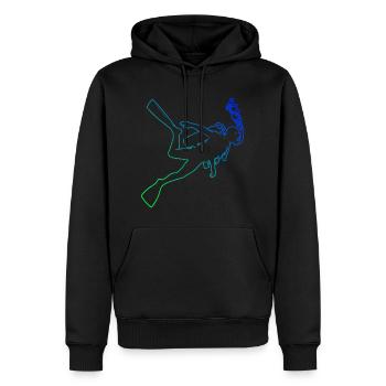 Scuba Diver Scuba Taucher Damen Diver Free Dive - Männer Premium Bio Hoodie - Schwarz - Vorne - Nico (187cm)