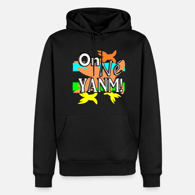 On né yanm! - Sweat à capuche Premium bio Homme - noir