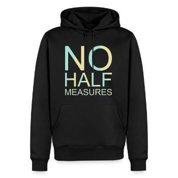 Graphique sans demi-mesures - Sweat à capuche Premium bio Homme - noir - Devant - Nico (187cm)