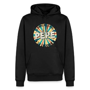 Mon Pépé Est Une légende Cadeau Humour Papi - Sweat à capuche Premium bio Homme - noir - Devant - Nico (187cm)