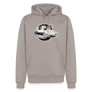 Panzer IV German Tank WWII - Men’s Premium Organic Hoodie - taupe - Front - Nico (187cm)