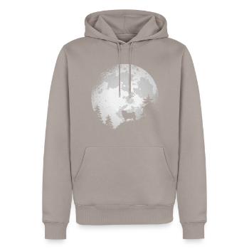 Mops Hunde Hundebesitzer Hund Mond Hunderasse - Männer Premium Bio Hoodie - Taupe - Vorne - Nico (187cm)