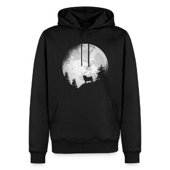 Mops Hunde Hundebesitzer Hund Mond Hunderasse - Männer Premium Bio Hoodie - Schwarz - Vorne - Nico (187cm)