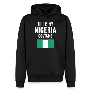 Das ist mein Nigeria Kostüm - Männer Premium Bio Hoodie - Schwarz - Vorne - Nico (187cm)