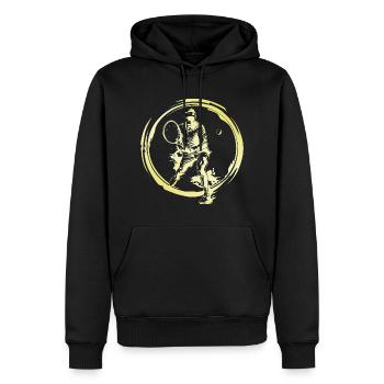 Tennis Spieler - Männer Premium Bio Hoodie - Schwarz - Vorne - Nico (187cm)