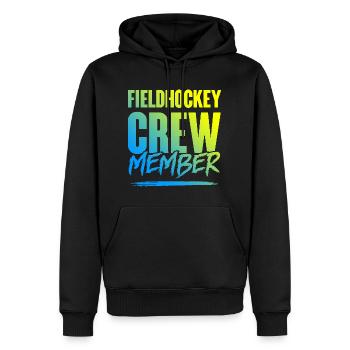 Équipe de hockey sur gazon - Sweat à capuche Premium bio Homme - noir - Devant - Nico (187cm)