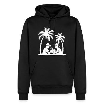 Urlaub Crew Party Strand - Männer Premium Bio Hoodie - Schwarz - Vorne - Nico (187cm)