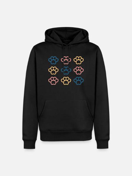 Dog paw - Men’s Premium Organic Hoodie - black