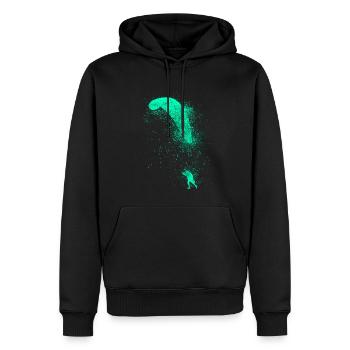 Parapente Start Spritzer - Sweat à capuche Premium bio Homme - noir - Devant - Nico (187cm)