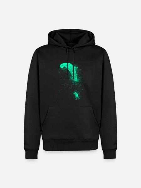 Paragleiter Start Spritzer - Männer Premium Bio Hoodie - Schwarz