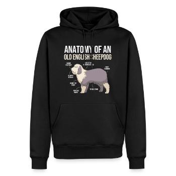 English Shepherd - Men’s Premium Organic Hoodie - black - Front - Nico (187cm)