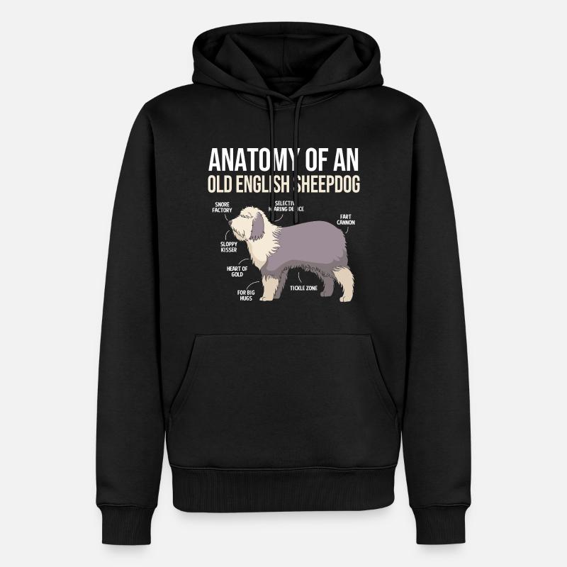 Englischer Schäferhund - Männer Premium Bio Hoodie - Schwarz