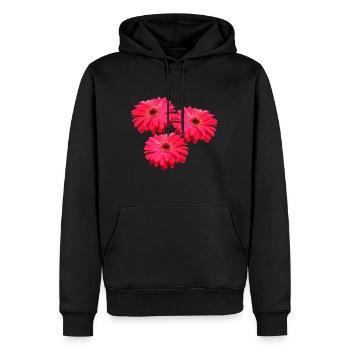 blühende Gerbera Blume Gerberas Blüten floral - Männer Premium Bio Hoodie - Schwarz - Vorne - Nico (187cm)