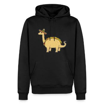 Tacosaurus Taco Dinosaurier Lustig Wortspiel Kind - Männer Premium Bio Hoodie - Schwarz - Vorne - Nico (187cm)