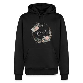 Mariée - Sweat à capuche Premium bio Homme - noir - Devant - Nico (187cm)