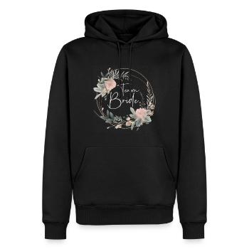 Épouse de l’équipe - Sweat à capuche Premium bio Homme - noir - Devant - Nico (187cm)