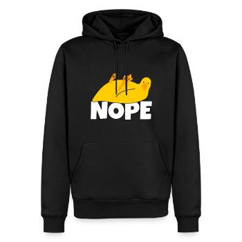 Faule Ente Nope Not Today Faulenzer Faulpelz - Männer Premium Bio Hoodie - Schwarz - Vorne - Nico (187cm)