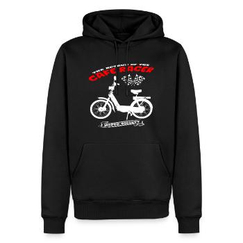 Mofa Moped Mokick Motorrad Vintage - Männer Premium Bio Hoodie - Schwarz - Vorne - Nico (187cm)