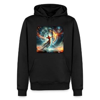Archery Art Nr. 3 - Männer Premium Bio Hoodie - Schwarz - Vorne - Nico (187cm)