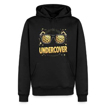 Lustige Sonnenbrille und Undercover Speech Kostüm - Männer Premium Bio Hoodie - Schwarz - Vorne - Nico (187cm)