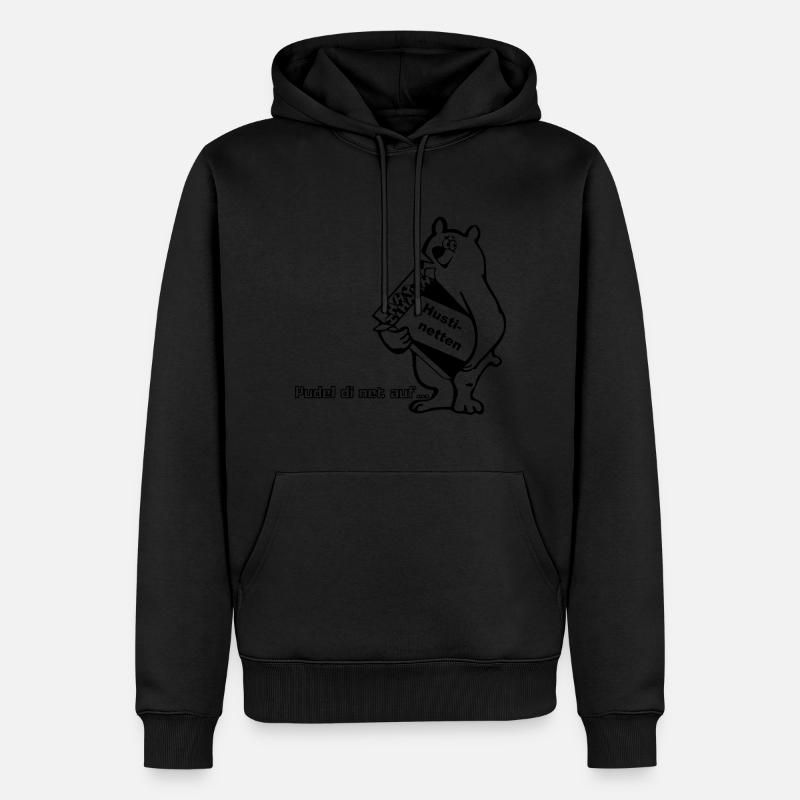 Hustinettenbär schwarz - Männer Premium Bio Hoodie - Schwarz