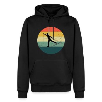 Ski de fond Classique Ski de fond - Sweat à capuche Premium bio Homme - noir - Devant - Nico (187cm)
