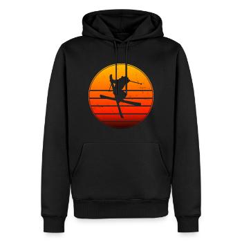 Ski Freestyle Slopestyle Damen Herren Ski Jumping - Männer Premium Bio Hoodie - Schwarz - Vorne - Nico (187cm)