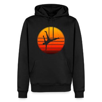 Hiphop Break Dance Homme bboy Bgirl Femme - Sweat à capuche Premium bio Homme - noir - Devant - Nico (187cm)