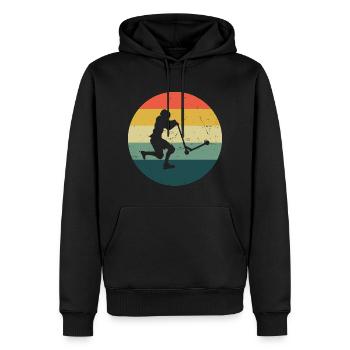 Stunt Roller Scooter Stuntscooter Scooter pour femmes - Sweat à capuche Premium bio Homme - noir - Devant - Nico (187cm)