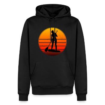 Standup Paddle Femmes Standup Paddle Hommes - Sweat à capuche Premium bio Homme - noir - Devant - Nico (187cm)