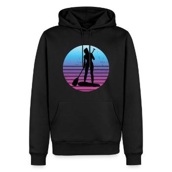 Herren Standup Paddleboard Sup Standup Paddling - Männer Premium Bio Hoodie - Schwarz - Vorne - Nico (187cm)