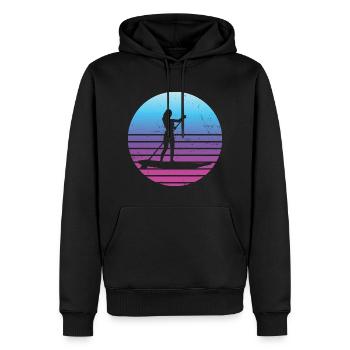 Stand up Paddle Pour Femmes Stand up Paddle - Sweat à capuche Premium bio Homme - noir - Devant - Nico (187cm)