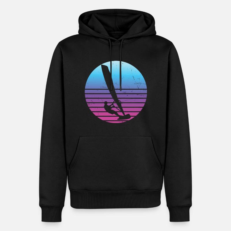 Surf Windsurf Hommes Surfeur - Sweat à capuche Premium bio Homme - noir