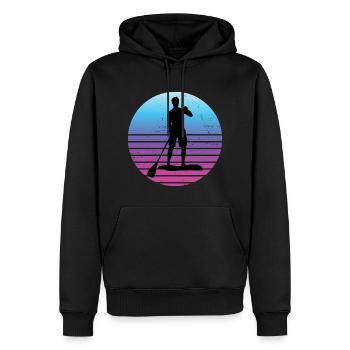 Standup Paddle Standup Paddleboard Femmes Hommes - Sweat à capuche Premium bio Homme - noir - Devant - Nico (187cm)