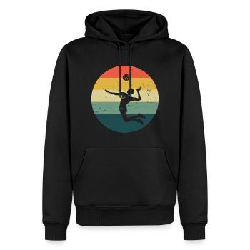 Beach Volley Damen Volley Volleyballspielen - Männer Premium Bio Hoodie - Schwarz - Vorne - Nico (187cm)