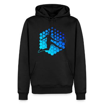 Fussballspieler Fussballer Fussballspielen - Männer Premium Bio Hoodie - Schwarz - Vorne - Nico (187cm)