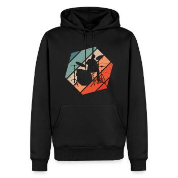Percussionniste Batteur Batteur Batterie - Sweat à capuche Premium bio Homme - noir - Devant - Nico (187cm)