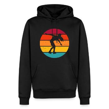 Roller Skate Hommes Roller Roller Patinage - Sweat à capuche Premium bio Homme - noir - Devant - Nico (187cm)