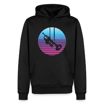 Trompettistes Trompettistes Trompettistes Femmes - Sweat à capuche Premium bio Homme - noir - Devant - Nico (187cm)