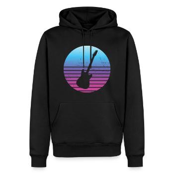 Guitar Guitar Player Guitarist Men's Guitar - Men’s Premium Organic Hoodie - black - Front - Nico (187cm)