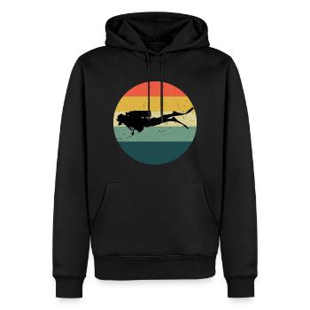 Plongée sous-marine Femmes Plongeur Plongeur Sous-marin Hommes - Sweat à capuche Premium bio Homme - noir - Devant - Nico (187cm)