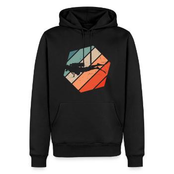 Plongée sous-marine plongeuse pour hommes Plongeur plongeur plongée sous-marine - Sweat à capuche Premium bio Homme - noir - Devant - Nico (187cm)