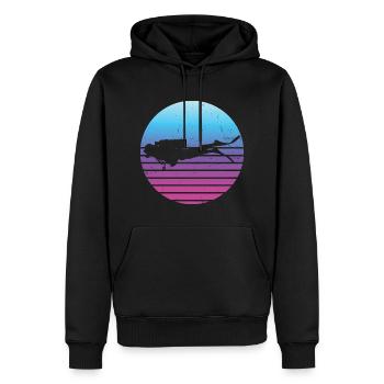 Plongeur Plongée Libre Hommes Plongée Sous-Marine Plongée - Sweat à capuche Premium bio Homme - noir - Devant - Nico (187cm)